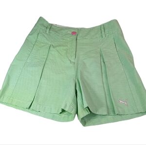 Puma Women's Size 2 Pink Green White Golf Shorts